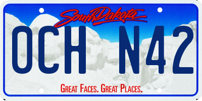 SD license plate 0CHN42
