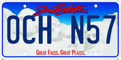 SD license plate 0CHN57
