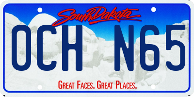 SD license plate 0CHN65