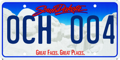 SD license plate 0CHO04