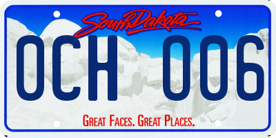 SD license plate 0CHO06