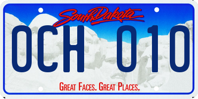 SD license plate 0CHO10