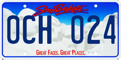 SD license plate 0CHO24