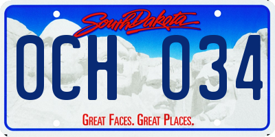 SD license plate 0CHO34