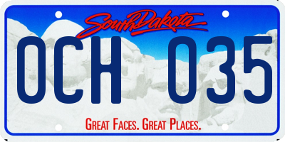 SD license plate 0CHO35