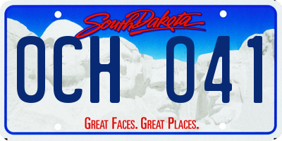 SD license plate 0CHO41