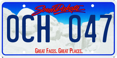 SD license plate 0CHO47