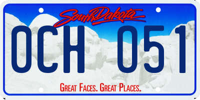 SD license plate 0CHO51
