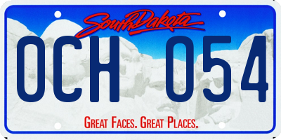SD license plate 0CHO54