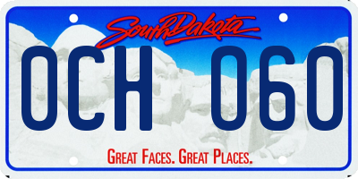 SD license plate 0CHO60