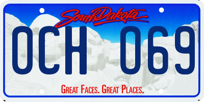SD license plate 0CHO69