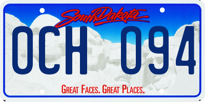 SD license plate 0CHO94