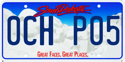 SD license plate 0CHP05