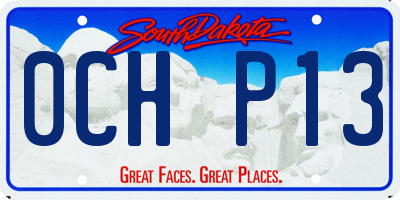 SD license plate 0CHP13
