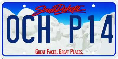 SD license plate 0CHP14