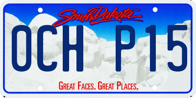 SD license plate 0CHP15