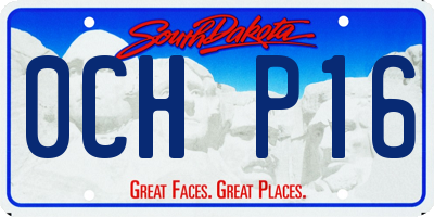 SD license plate 0CHP16
