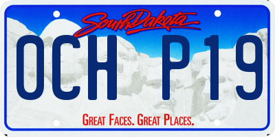 SD license plate 0CHP19