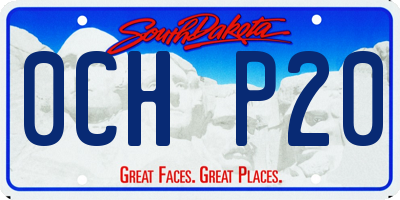 SD license plate 0CHP20