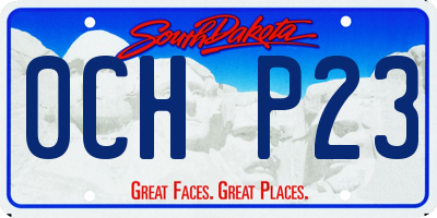 SD license plate 0CHP23