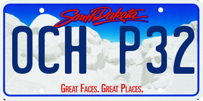 SD license plate 0CHP32
