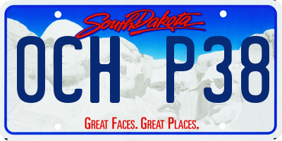 SD license plate 0CHP38