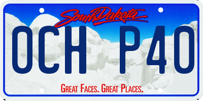 SD license plate 0CHP40
