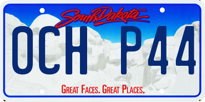 SD license plate 0CHP44