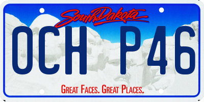 SD license plate 0CHP46