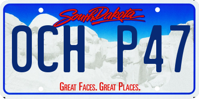 SD license plate 0CHP47