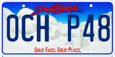 SD license plate 0CHP48