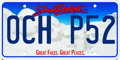 SD license plate 0CHP52