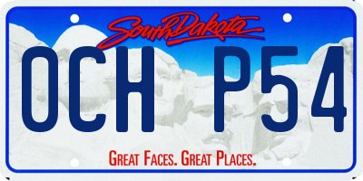 SD license plate 0CHP54