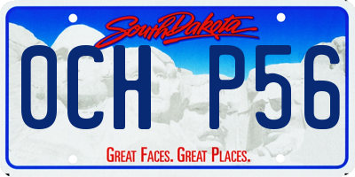 SD license plate 0CHP56