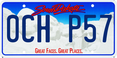 SD license plate 0CHP57