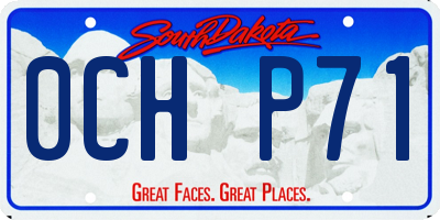 SD license plate 0CHP71