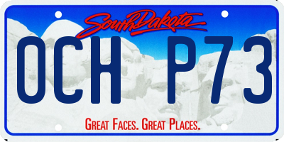 SD license plate 0CHP73