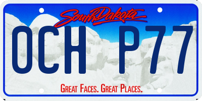 SD license plate 0CHP77