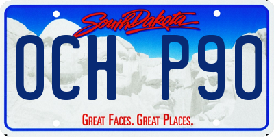SD license plate 0CHP90