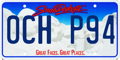 SD license plate 0CHP94