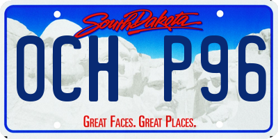 SD license plate 0CHP96
