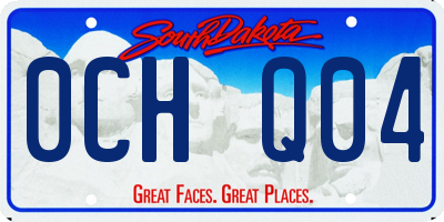 SD license plate 0CHQ04