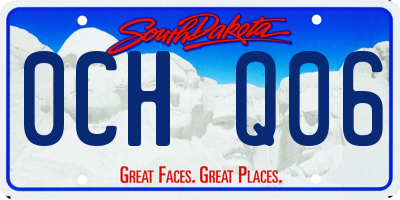 SD license plate 0CHQ06