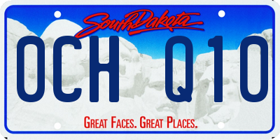 SD license plate 0CHQ10