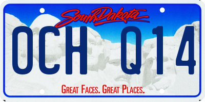SD license plate 0CHQ14