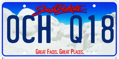 SD license plate 0CHQ18