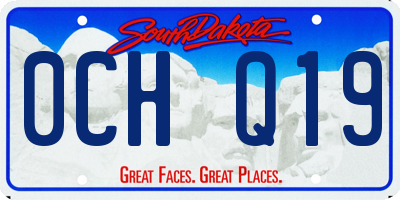 SD license plate 0CHQ19