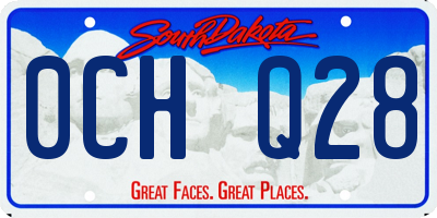 SD license plate 0CHQ28
