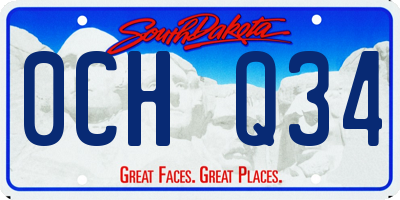 SD license plate 0CHQ34