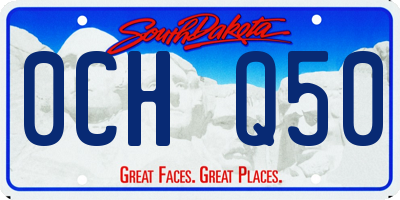 SD license plate 0CHQ50